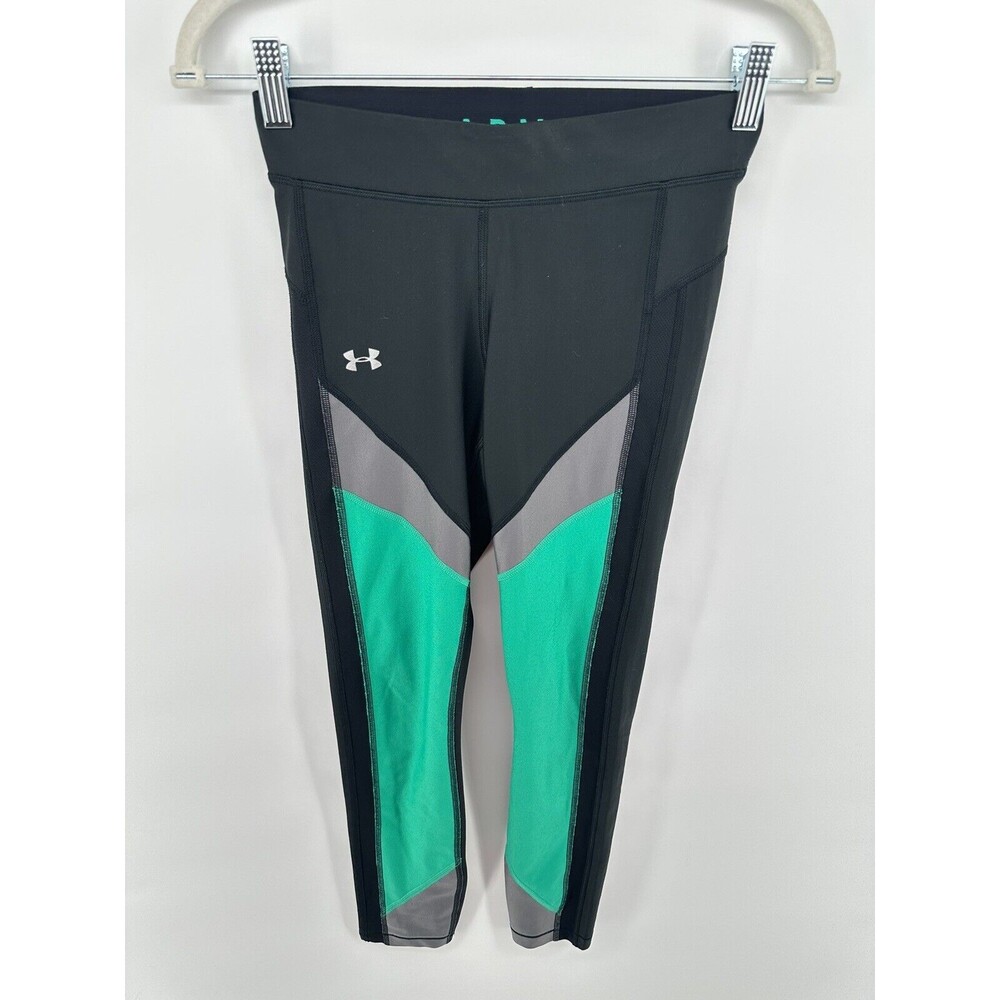 under armour Women's Compression Heat Gear Leggings Black And Teal Size S